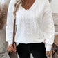 V-Neck Long Sleeve Sweatshirt