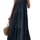 Tie-Shoulder Tiered Maxi Dress