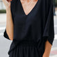 V-Neck Half Sleeve Blouse