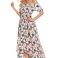 Floral Off-Shoulder Slit Maxi Dress