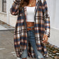 Devine Plaid Zip Up Hooded Coat