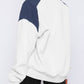 Contrast Quarter Zip Long Sleeve Sweatshirt