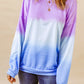 Tie-Dye Drop Shoulder Round Neck Sweatshirt