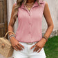 Button Up Collared Neck Tank