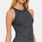 Zenana Ribbed Grecian Neck Tank