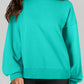 High-Low Round Neck Long Sleeve Sweatshirt