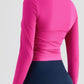 Lightweight Round Neck Long Sleeve Sports Top