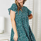 Double Take Short Flounce Sleeve Tiered Dress