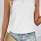 Eyelet Round Neck Tank