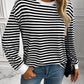 Ivy Lane Striped Round Neck Long Sleeve Sweatshirt