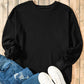 High-Low Round Neck Long Sleeve Sweatshirt