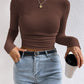 Honey Round Neck Long Sleeve T-Shirt