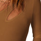 Cutout One Shoulder Long Sleeve Bodysuit