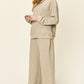 Double Take Full Size Texture Long Sleeve Top and Pants Set