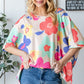 HOPELY Floral Waffle Oversize T-Shirt