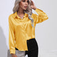 Collared Neck Buttoned Long Sleeve Shirt