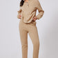 Half Snap Turtleneck Top and Pants Active Set