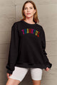 Simply Love Full Size THANKFUL Graphic Sweatshirt Black