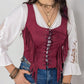 Fringe Lace-Up Vest