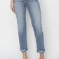 RISEN Full Size High Waist Distressed Cropped Jeans