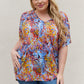 Be Stage Full Size Printed Dolman Flowy Top