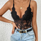 Perfee Lace V-Neck Spaghetti Strap Bodysuit