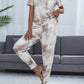 Tie-Dye Round Neck Short Sleeve Top and Pants Lounge Set