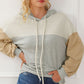 Drawstring Color Block Long Sleeve Hoodie