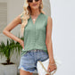 Eyelet Lace Detail V-Neck Tank