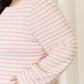 Celeste Full Size Long Bishop Sleeve Striped Top