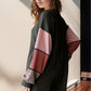 Double Take Full Size Color Block Round Neck Long Sleeve T-Shirt