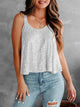 Sequin Scoop Neck Tank Light Gray