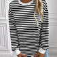 Ivy Lane Striped Round Neck Long Sleeve Sweatshirt