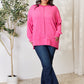 Zenana Full Size Center Seam Long Sleeve Sweatshirt