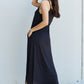 Ninexis Good Energy Full Size Cami Side Slit Maxi Dress in Black