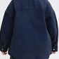 Plus Size Snap Down Pocketed Denim Jacket