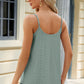 Eyelet Scoop Neck Ruched Cami