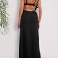 Backless Tassel Surplice Spaghetti Strap Cover Up Dress