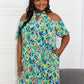 Sew In Love Full Size Perfect Paradise Printed Cold-Shoulder Dress