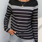 Perfee Striped Round Neck Long Sleeve T-Shirt