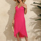 Backless Tassel Surplice Spaghetti Strap Cover Up Dress