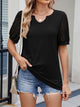 Lace Short Sleeve T-Shirt Black