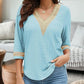 V-Neck Eyelet Blouse