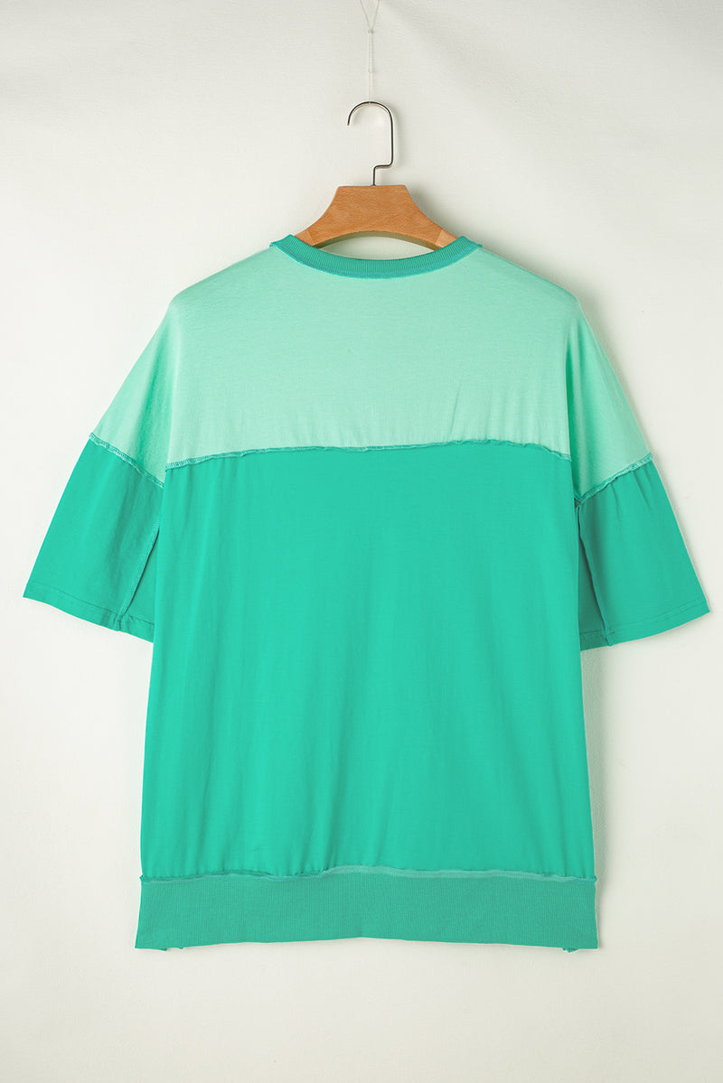 High-Low Round Neck Half Sleeve T-Shirt