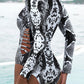 Animal Print Zipper Cut-Out One-Piece Swimwear