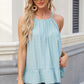 Tied Ruffled Round Neck Cami