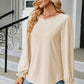 Round Neck Flounce Sleeve T-Shirt