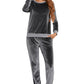 Round Neck Long Sleeve Loungewear Set with Pockets