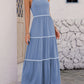 Tiered Square Neck Maxi Cami Dress