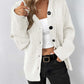 Button-Down Long Sleeve Hooded Sweater